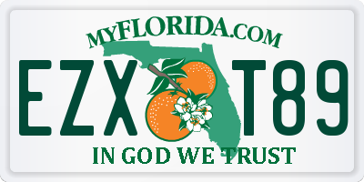 FL license plate EZXT89