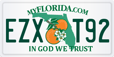 FL license plate EZXT92