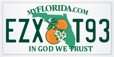 FL license plate EZXT93