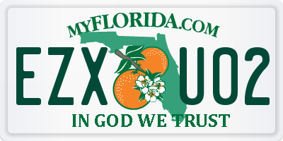 FL license plate EZXU02