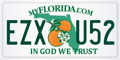 FL license plate EZXU52