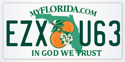 FL license plate EZXU63