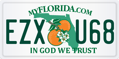 FL license plate EZXU68