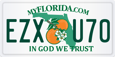 FL license plate EZXU70