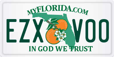 FL license plate EZXV00