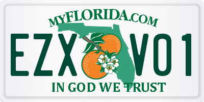 FL license plate EZXV01