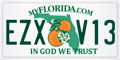 FL license plate EZXV13