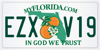 FL license plate EZXV19