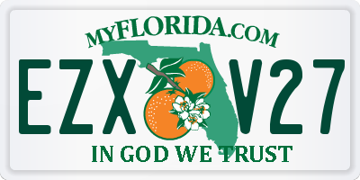 FL license plate EZXV27