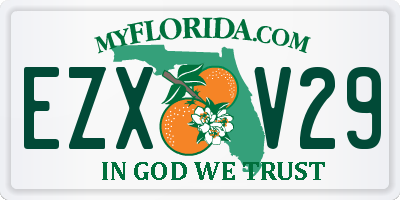 FL license plate EZXV29