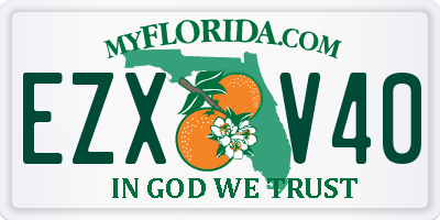 FL license plate EZXV40