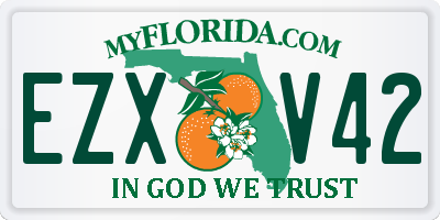 FL license plate EZXV42