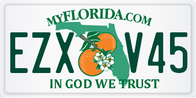 FL license plate EZXV45