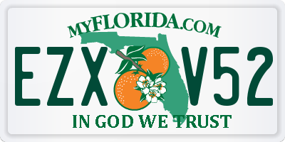 FL license plate EZXV52