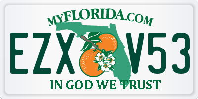 FL license plate EZXV53