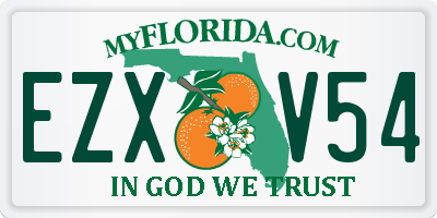 FL license plate EZXV54