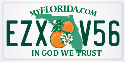 FL license plate EZXV56