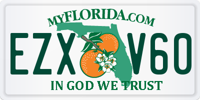 FL license plate EZXV60