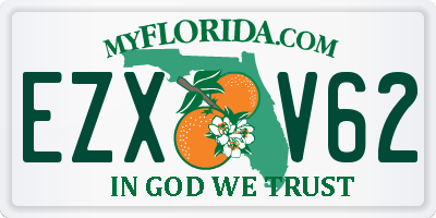 FL license plate EZXV62