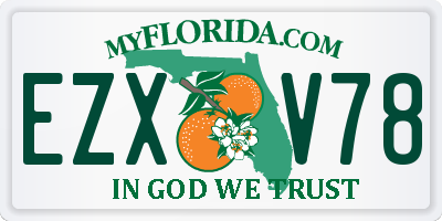 FL license plate EZXV78