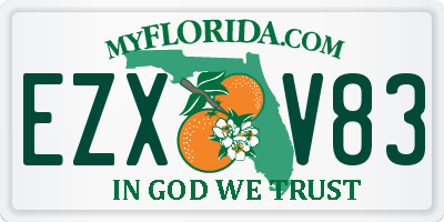 FL license plate EZXV83