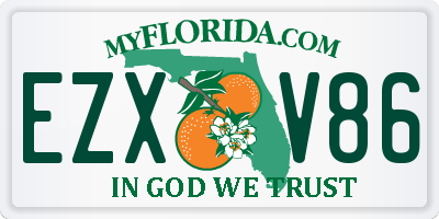 FL license plate EZXV86