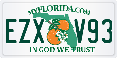 FL license plate EZXV93