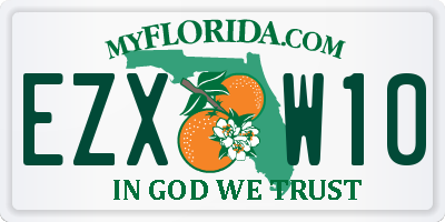 FL license plate EZXW10