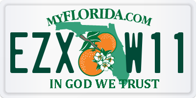 FL license plate EZXW11