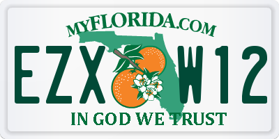 FL license plate EZXW12