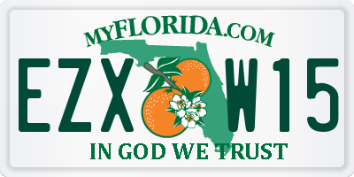 FL license plate EZXW15