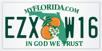 FL license plate EZXW16