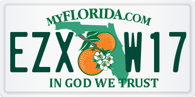 FL license plate EZXW17