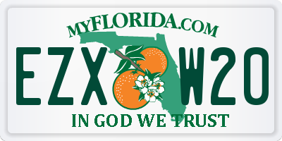 FL license plate EZXW20