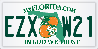 FL license plate EZXW21