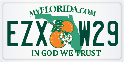 FL license plate EZXW29