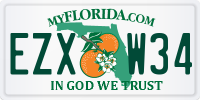 FL license plate EZXW34