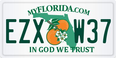 FL license plate EZXW37