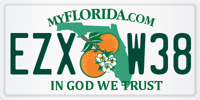 FL license plate EZXW38