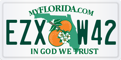 FL license plate EZXW42