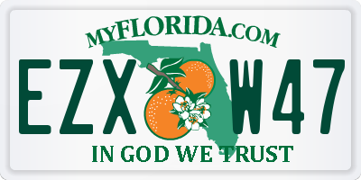 FL license plate EZXW47