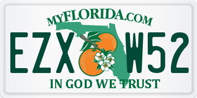 FL license plate EZXW52