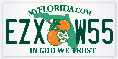 FL license plate EZXW55