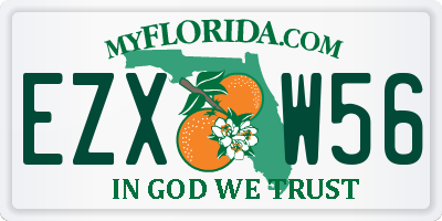 FL license plate EZXW56