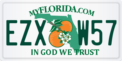 FL license plate EZXW57