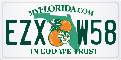 FL license plate EZXW58