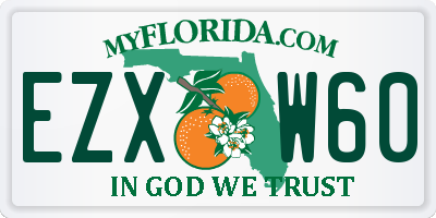 FL license plate EZXW60