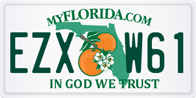 FL license plate EZXW61