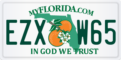 FL license plate EZXW65