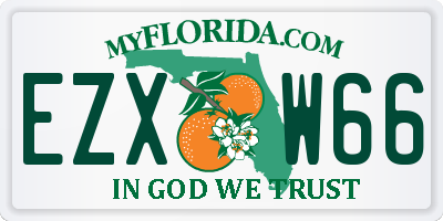 FL license plate EZXW66